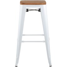 Стул барный TOLIX WOOD белый глянцевый 4 шт