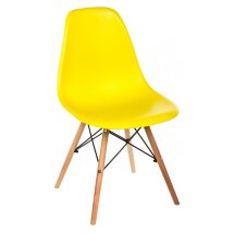 Стул деревянный Eames PC-015 желтый ножки дерево
