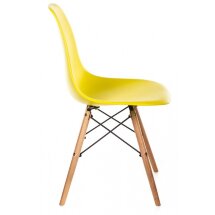 Стул деревянный Eames PC-015 желтый ножки дерево