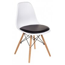 Стул деревянный Eames PC-011 белый / черный