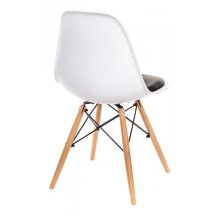 Стул деревянный Eames PC-011 белый / черный