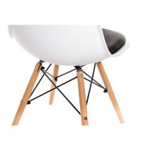 Стул деревянный Eames PC-011 белый / черный