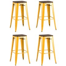 Стул барный TOLIX WOOD желтый 4 шт