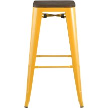 Стул барный TOLIX WOOD желтый 4 шт