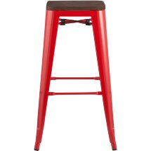 Стул барный TOLIX WOOD красный глянцевый 2 шт