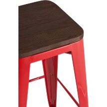 Стул барный TOLIX WOOD красный глянцевый 2 шт