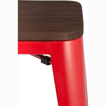 Стул барный TOLIX WOOD красный глянцевый 4 шт