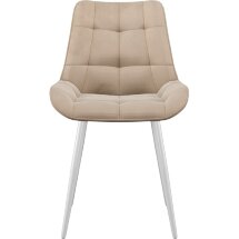 Стул DikLine 206М B03 BEIGE, ножки белые