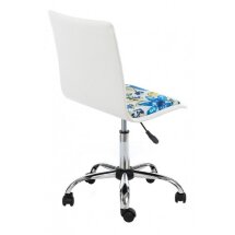 Офисное кресло Mis white / flowers fabric