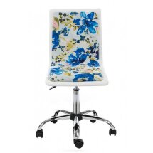 Офисное кресло Mis white / flowers fabric