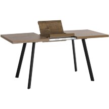 Стол обеденный Stool Group Plain раскладной 116-158*74 дуб Ка/черный