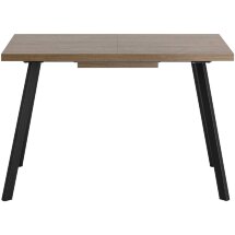 Стол обеденный Stool Group Plain раскладной 116-158*74 дуб Ка/черный