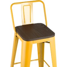 Стул барный TOLIX WOOD со спинкой желтый 2 шт