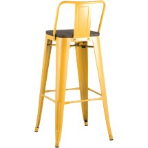 Стул барный TOLIX WOOD со спинкой желтый 2 шт