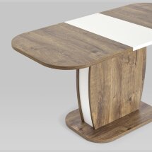 Стол обеденный Stool Group Barrel раскладной 110-145*70 дуб Ка/белый