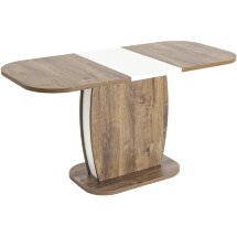 Стол обеденный Stool Group Barrel раскладной 110-145*70 дуб Ка/белый