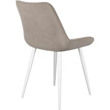 Стул DikLine 206 B03 BEIGE, ножки белые