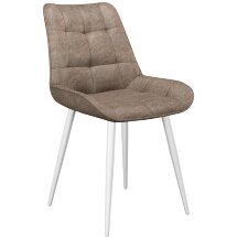 Стул DikLine 206М PRADO6 CAPPUCCINO, ножки белые