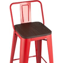 Стул барный TOLIX WOOD со спинкой красный глянцевый 4 шт