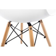 Стул деревянный Eames PC-015 белый