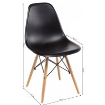 Стул деревянный Eames PC-015 черный