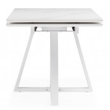 Керамический стол Памелла 140 (200) х 80 белый мрамор alpin white / snow white / белый