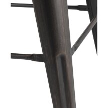 Стул барный TOLIX WOOD черный патина золото 4 шт