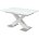 Стол CONTI 140 WHITE GLASS белый глянец М-City 