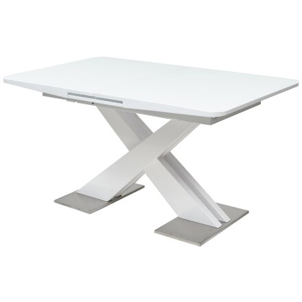 Стол CONTI 140 WHITE GLASS белый глянец М-City 