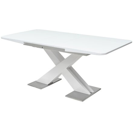 Стол CONTI 140 WHITE GLASS белый глянец М-City 