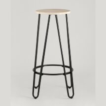 Стул барный Stool Group АЗИЯ черный, дерево, металл