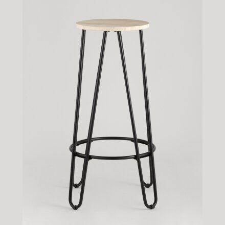 Стул барный Stool Group АЗИЯ черный, дерево, металл 