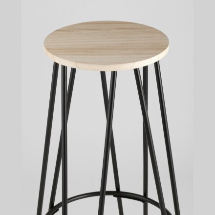 Стул барный Stool Group АЗИЯ черный, дерево, металл 