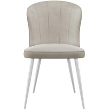 Стул DikLine 209 B03 BEIGE, ножки белые