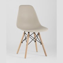Стул Eames Style DSW бежевый (разборный каркас)