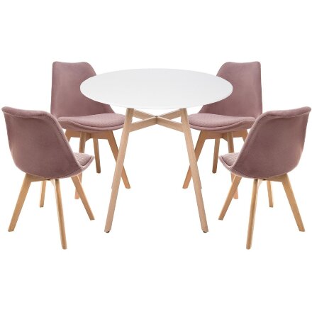 Обеденная группа Арги light purple / white  / wood 
