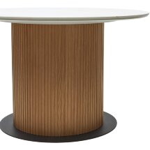 Стол MESA D120 цвет БЕЛЫЙ МРАМОР M326 / Каркас OAK, ®DISAUR