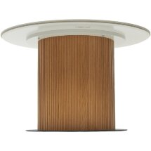 Стол MESA D120 цвет БЕЛЫЙ МРАМОР M326 / Каркас OAK, ®DISAUR