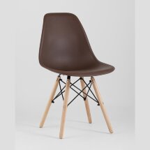 Стул Eames Style DSW коричневый (разборный каркас)