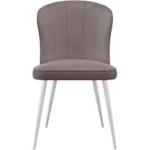 Стул DikLine 209 B5 LATTE, ножки белые