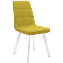 Стул DikLine 207 B16 YELLOW /ножки белые