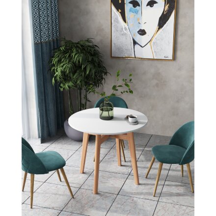 Стол обеденный Target Circle 90*90 белый 