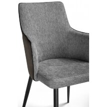 Стул на металлокаркасе Benza grey fabric / black