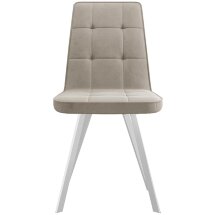 Стул DikLine 207 B03 BEIGE, ножки белые