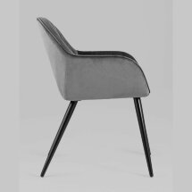 Кресло Stool Group Кристи серое мягкое обивка велюр