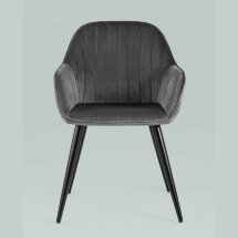 Кресло Stool Group Кристи серое мягкое обивка велюр