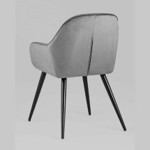 Кресло Stool Group Кристи серое мягкое обивка велюр