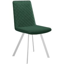 Стул DikLine 202 В10 GREEN, ножки белые