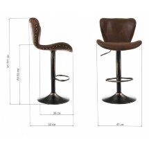 Барный стул Over vintage brown