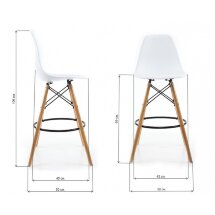 Барный стул Eames PC-007 белый